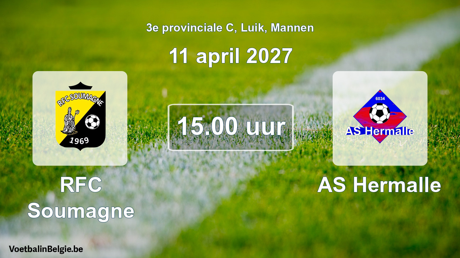 Geplande wedstrijd mannenvoetbal: RFC Soumagne - AS Hermalle (11 april 2027)