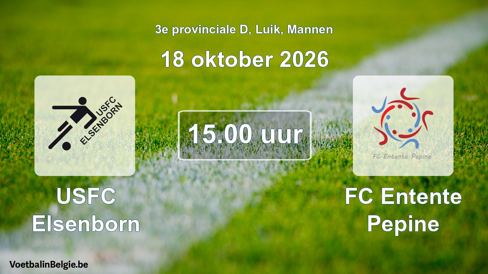 Geplande wedstrijd mannenvoetbal: USFC Elsenborn - FC Entente Pepine (18 oktober 2026)