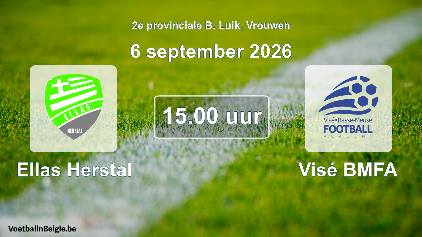 Geplande wedstrijd vrouwenvoetbal: Ellas Herstal - Visé BMFA (6 september 2026)
