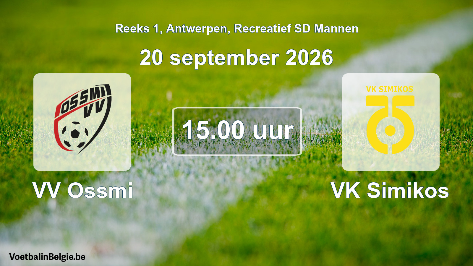 Geplantes Spiel freizeit sd männer-Fußball: VV Ossmi - VK Simikos (20 September 2026)