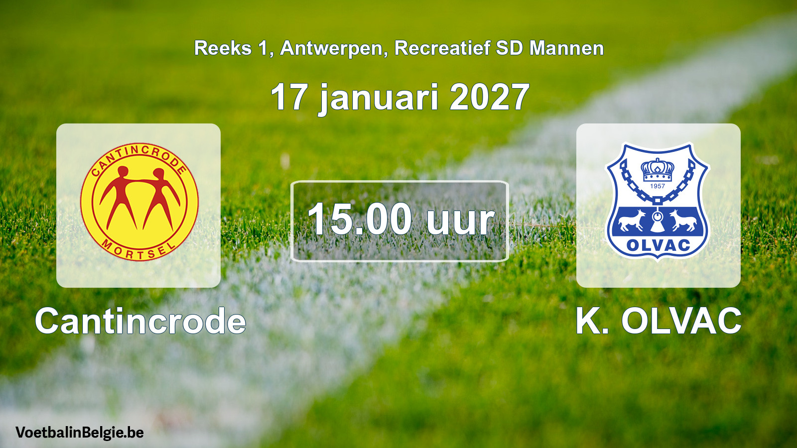 Geplantes Spiel freizeit sd männer-Fußball: Cantincrode - K. OLVAC (17 Januar 2027)