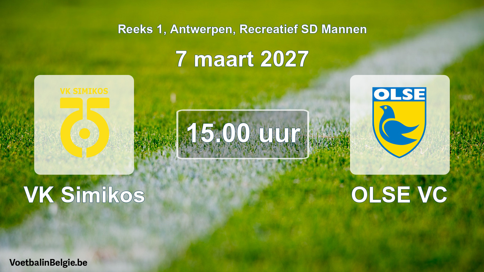 Geplantes Spiel freizeit sd männer-Fußball: VK Simikos - OLSE VC (7 März 2027)
