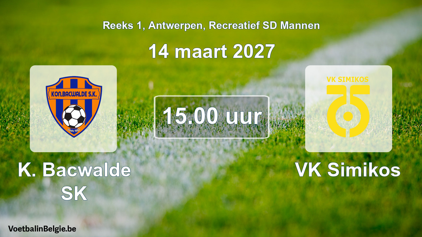 Geplantes Spiel freizeit sd männer-Fußball: K. Bacwalde SK - VK Simikos (14 März 2027)