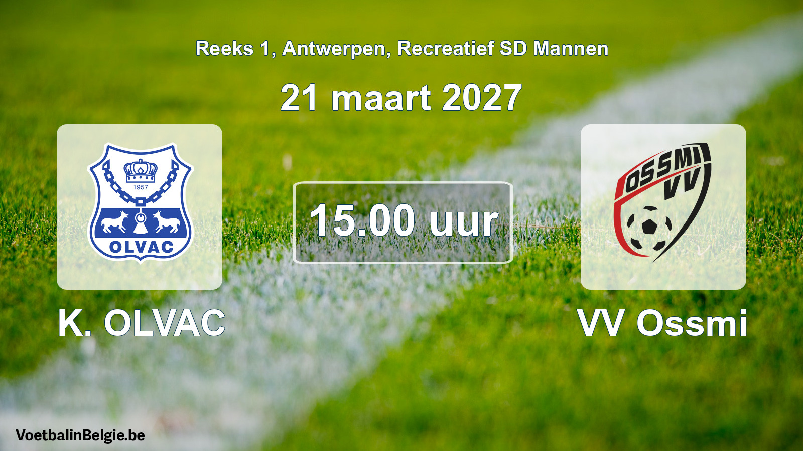 Geplantes Spiel freizeit sd männer-Fußball: K. OLVAC - VV Ossmi (21 März 2027)