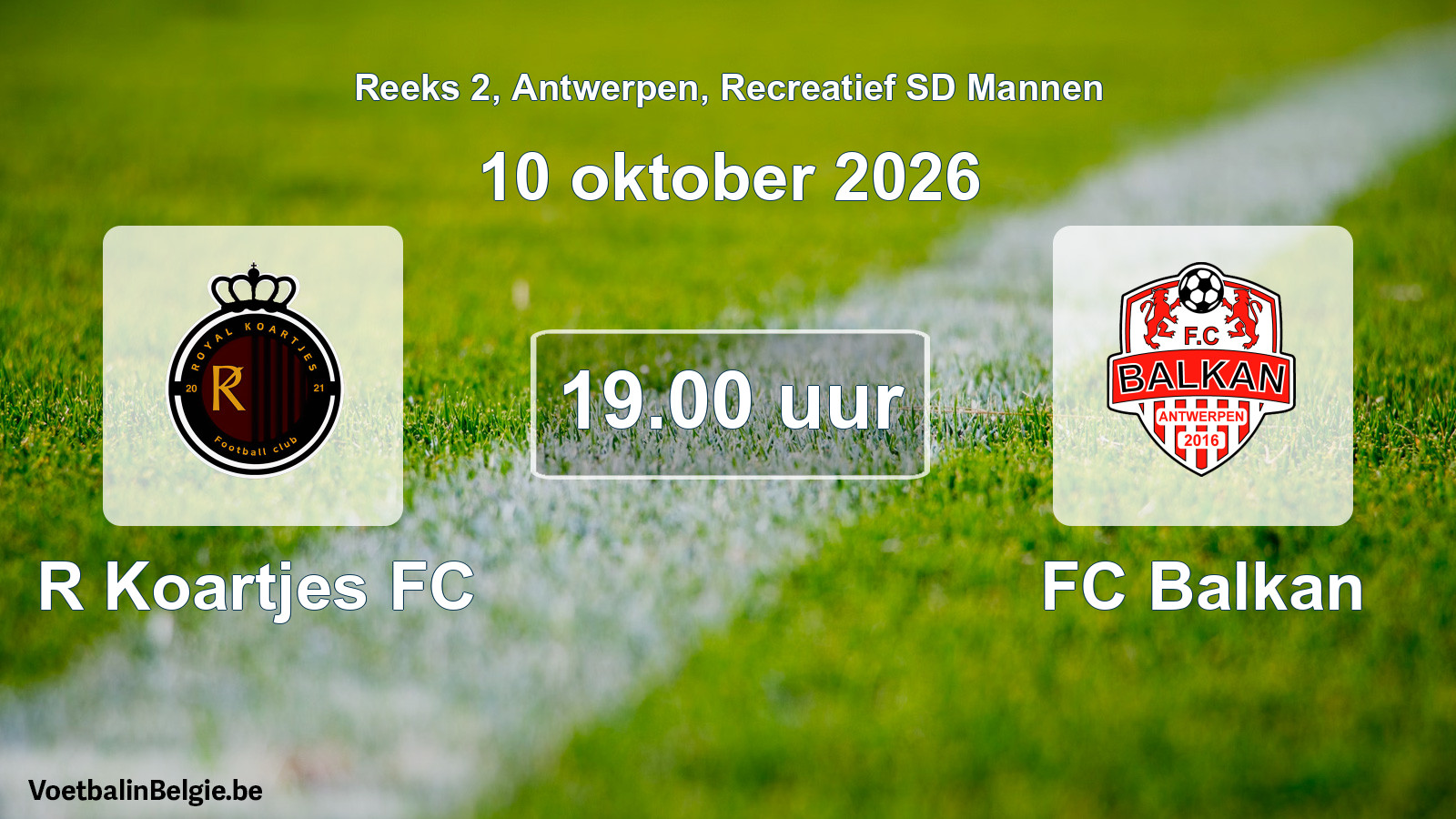 Geplantes Spiel freizeit sd männer-Fußball: R Koartjes FC - FC Balkan (10 Oktober 2026)