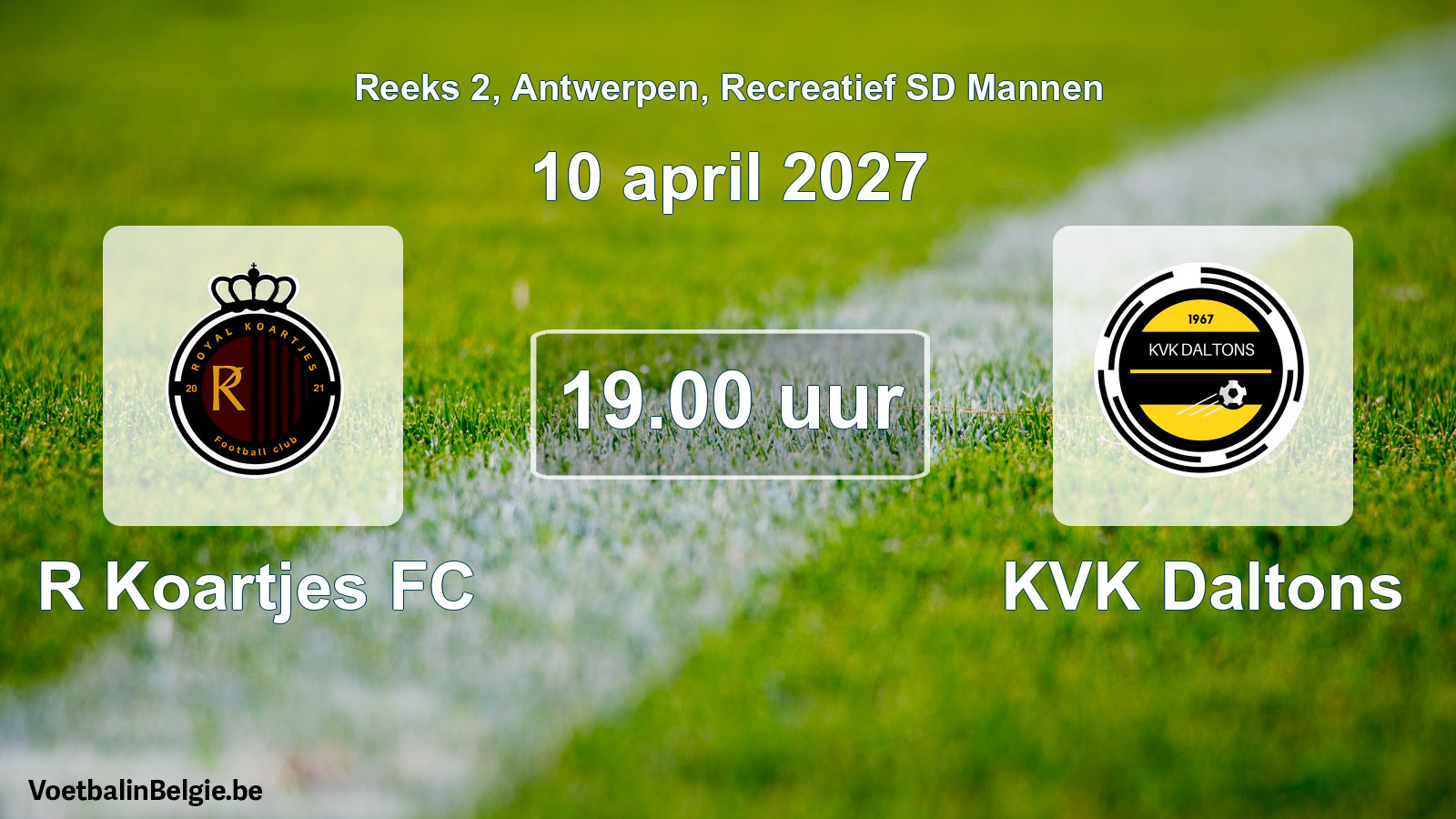 Geplantes Spiel freizeit sd männer-Fußball: R Koartjes FC - KVK Daltons (10 April 2027)
