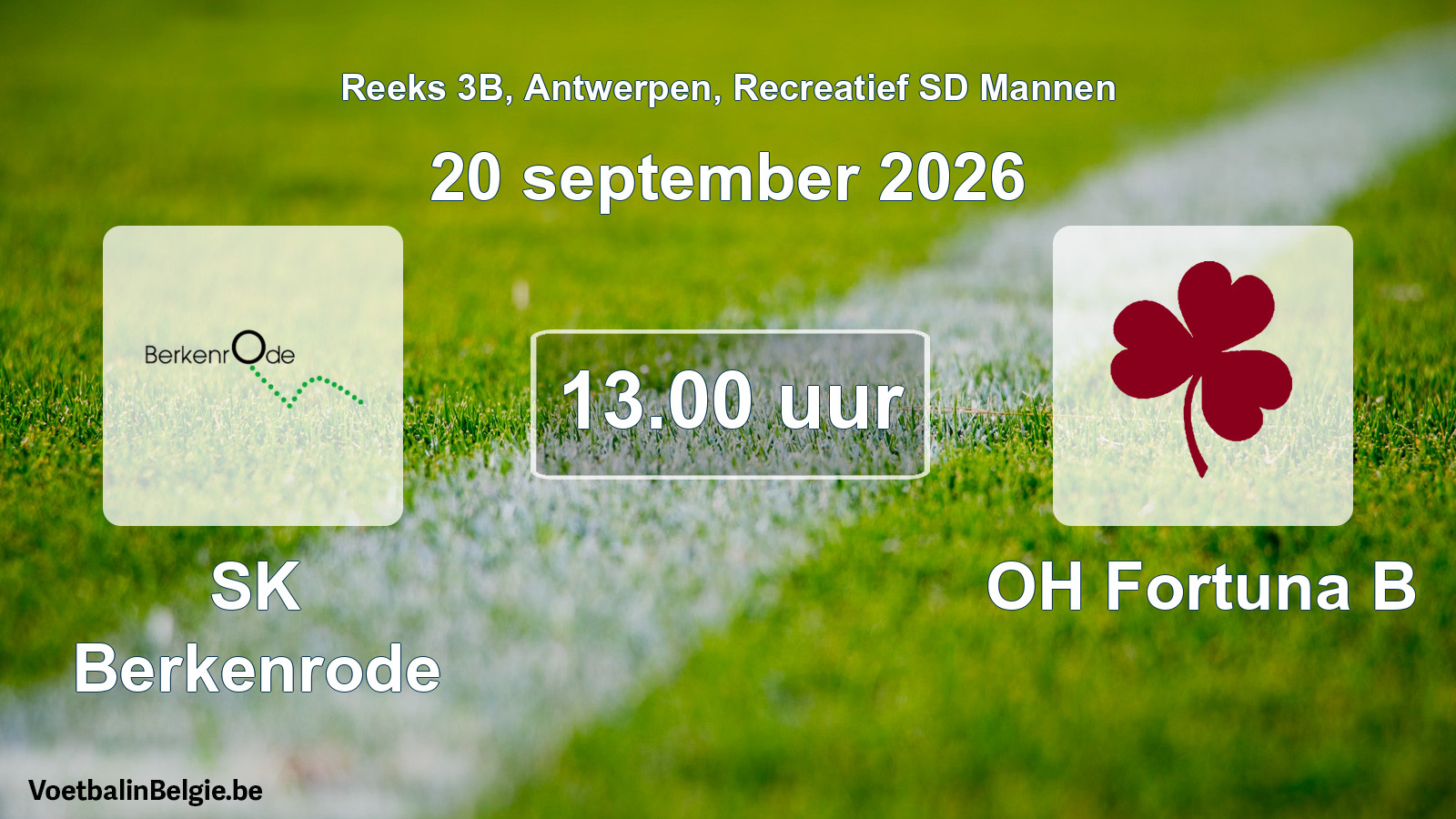 Geplantes Spiel freizeit sd männer-Fußball: SK Berkenrode - OH Fortuna B (20 September 2026)