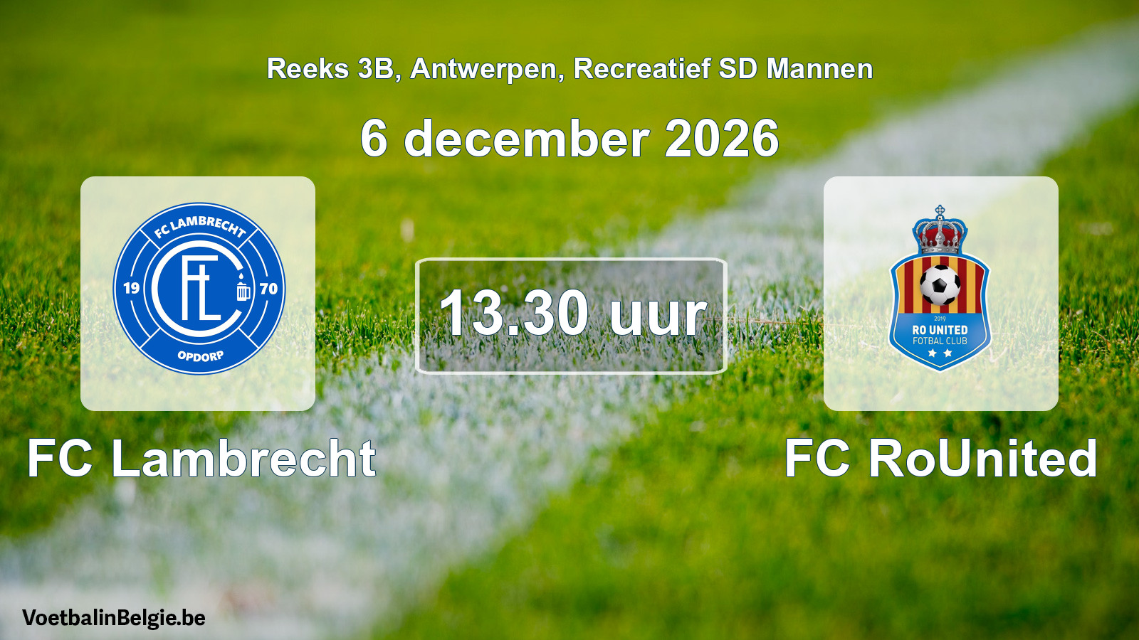 Scheduled match recreational sd men football: FC Lambrecht - FC RoUnited (6 December 2026)