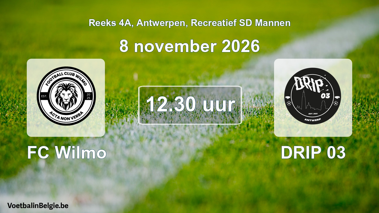 Geplantes Spiel freizeit sd männer-Fußball: FC Wilmo - DRIP 03 (8 November 2026)