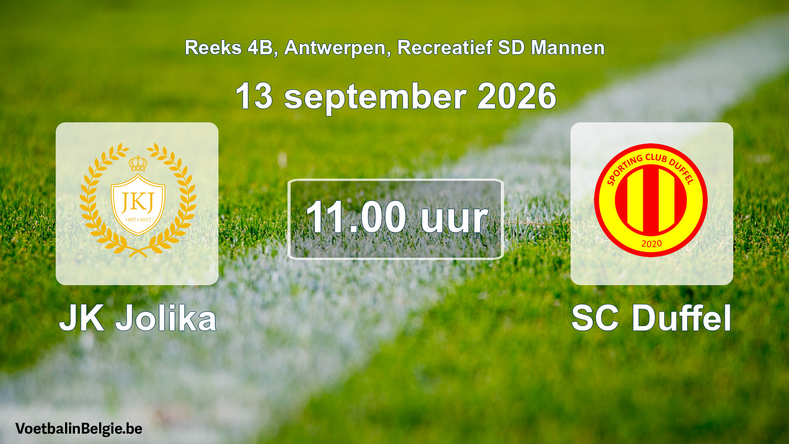 Geplantes Spiel freizeit sd männer-Fußball: JK Jolika - SC Duffel (13 September 2026)