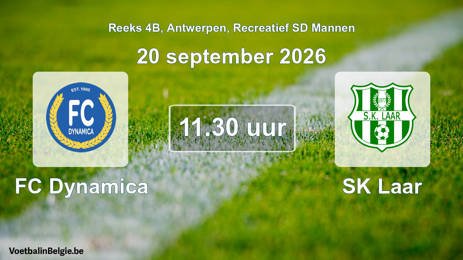 Geplantes Spiel freizeit sd männer-Fußball: FC Dynamica - SK Laar (20 September 2026)