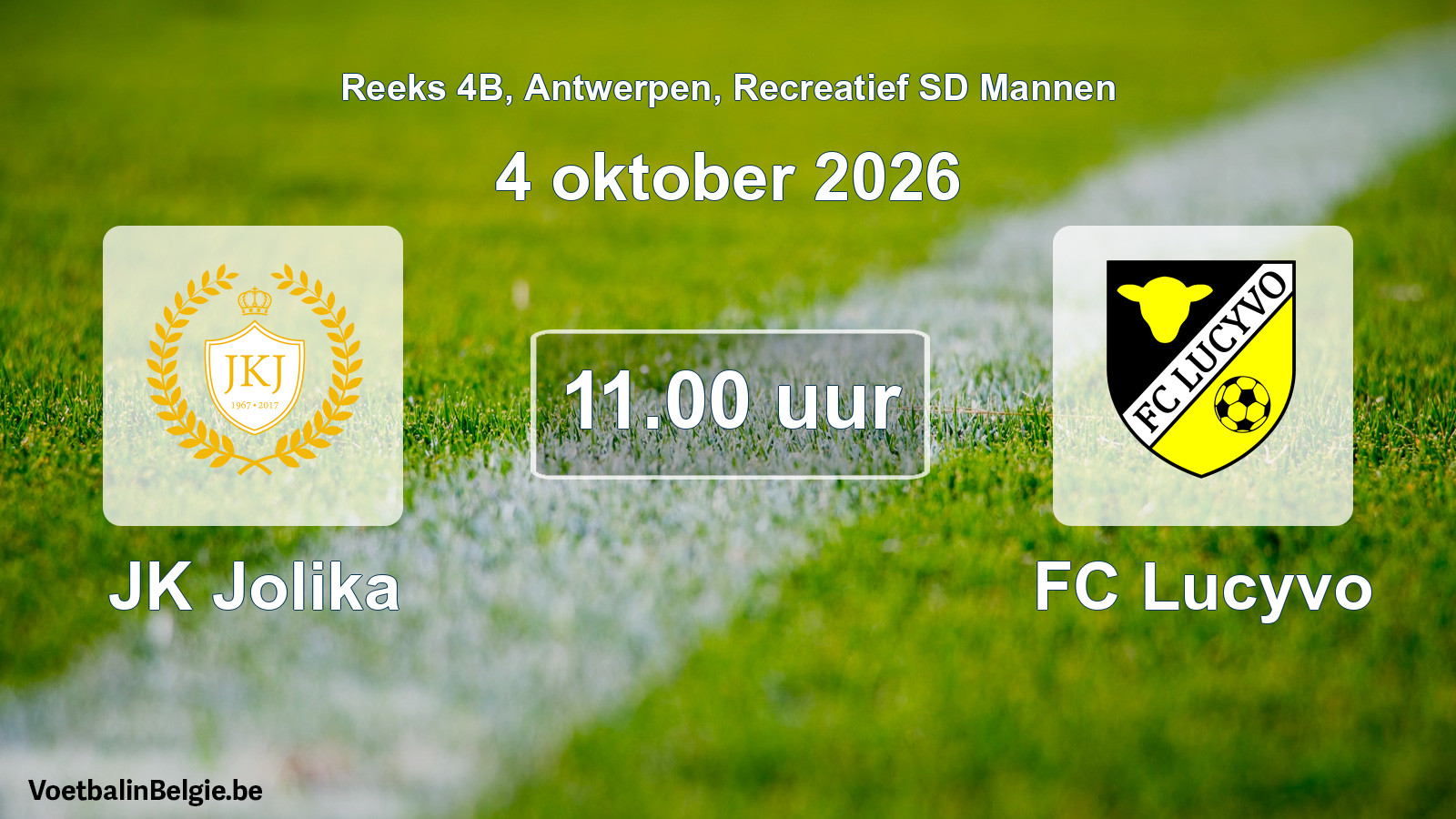 Geplantes Spiel freizeit sd männer-Fußball: JK Jolika - FC Lucyvo (4 Oktober 2026)