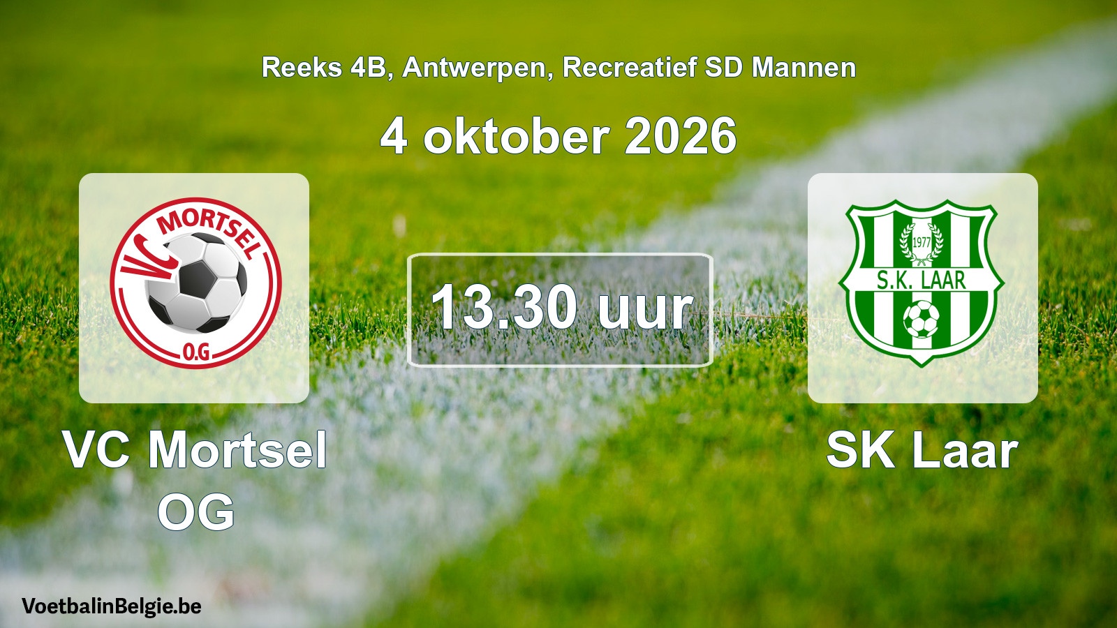 Geplantes Spiel freizeit sd männer-Fußball: VC Mortsel OG - SK Laar (4 Oktober 2026)