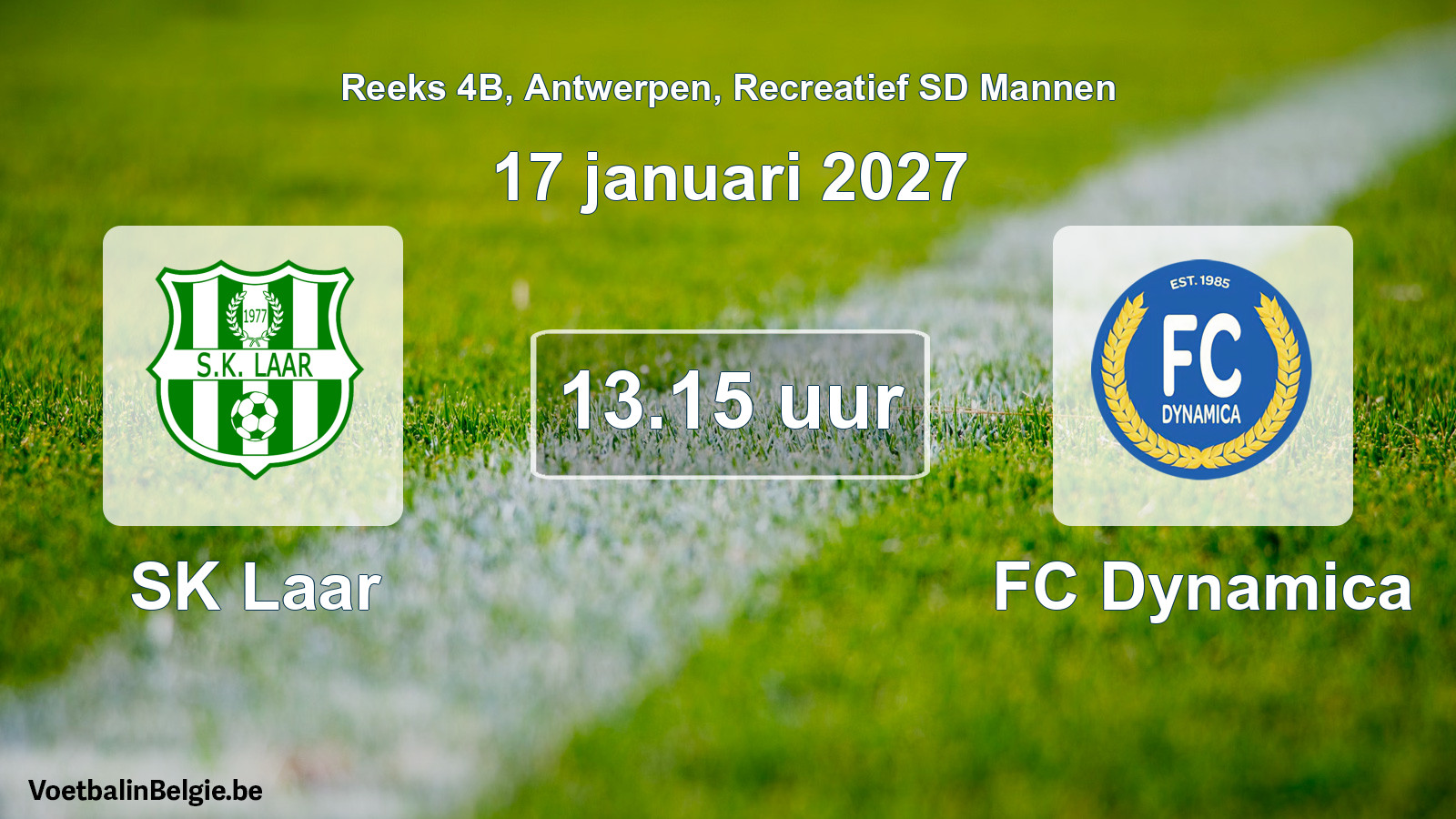 Geplantes Spiel freizeit sd männer-Fußball: SK Laar - FC Dynamica (17 Januar 2027)