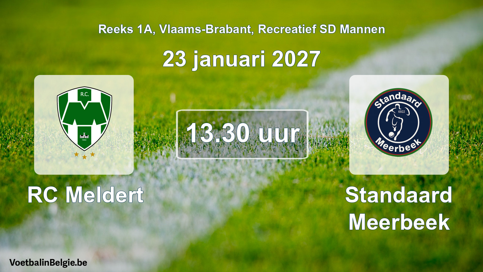 Scheduled match recreational sd men football: RC Meldert - Standaard Meerbeek (23 January 2027)