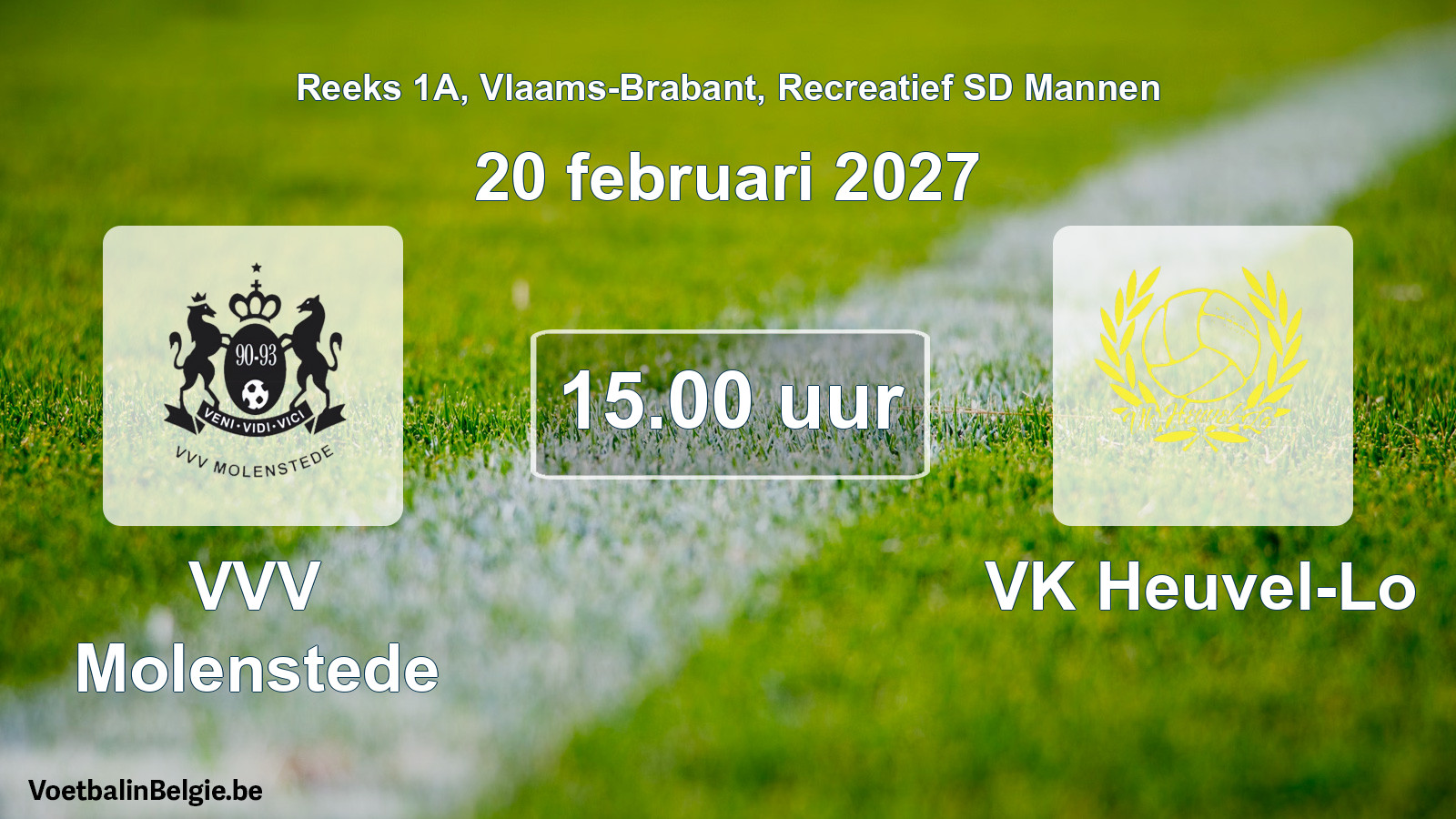 Scheduled match recreational sd men football: VVV Molenstede - VK Heuvel-Lo (20 February 2027)