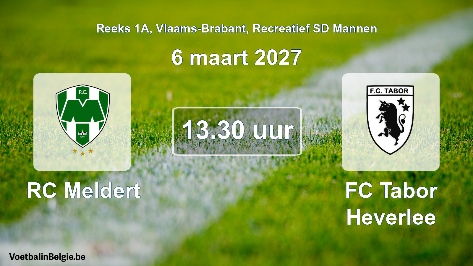 Scheduled match recreational sd men football: RC Meldert - FC Tabor Heverlee (6 March 2027)