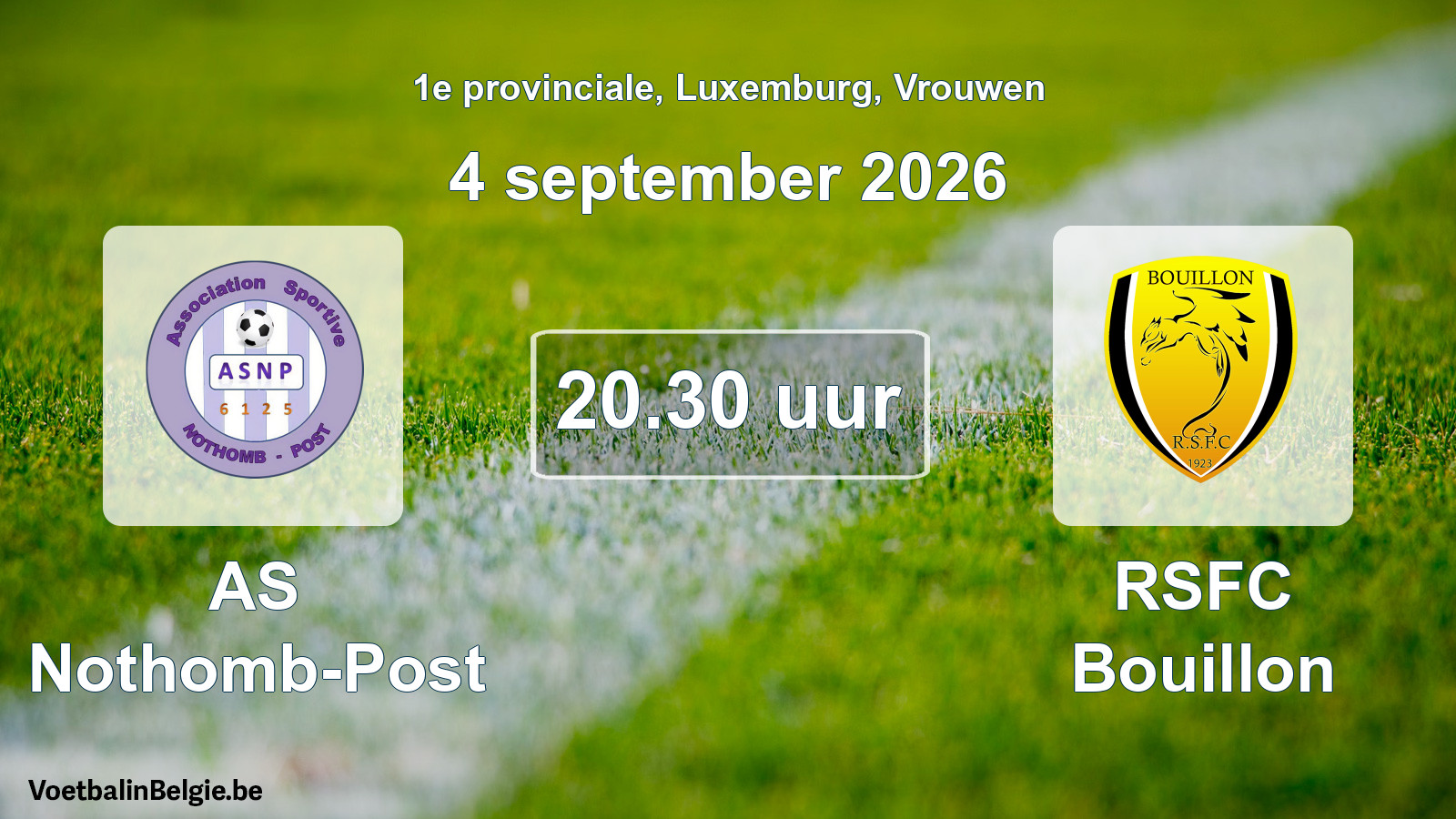 Scheduled match women football: AS Nothomb-Post - RSFC Bouillon (4 September 2026)