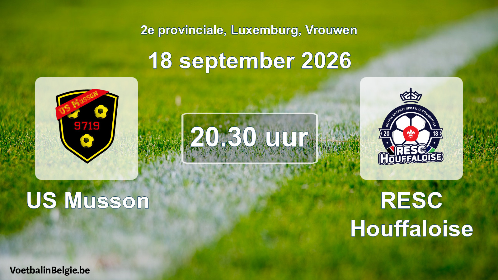 Geplantes Spiel frauen-Fußball: US Musson - RESC Houffaloise (18 September 2026)