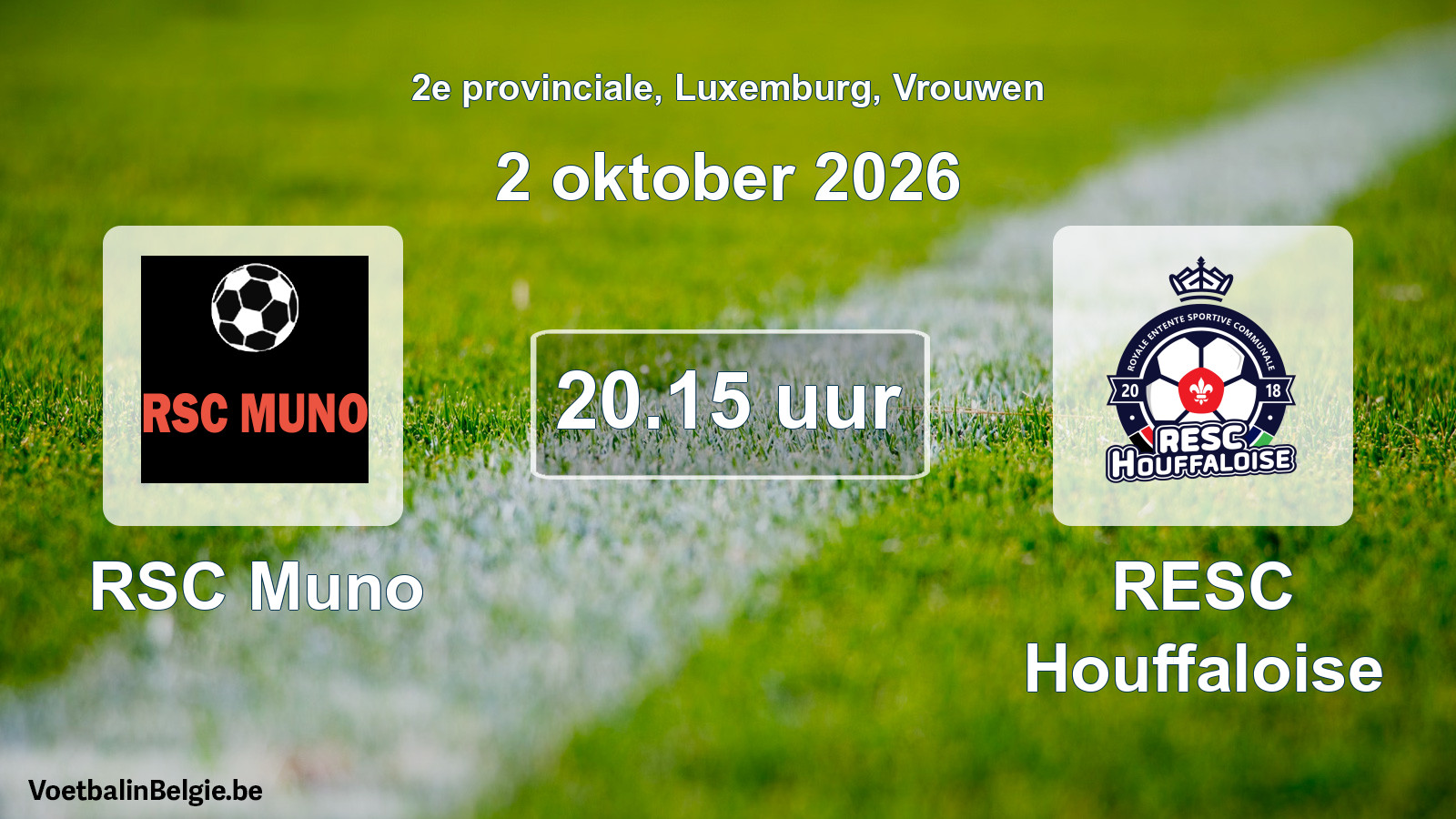 Geplantes Spiel frauen-Fußball: RSC Muno - RESC Houffaloise (2 Oktober 2026)