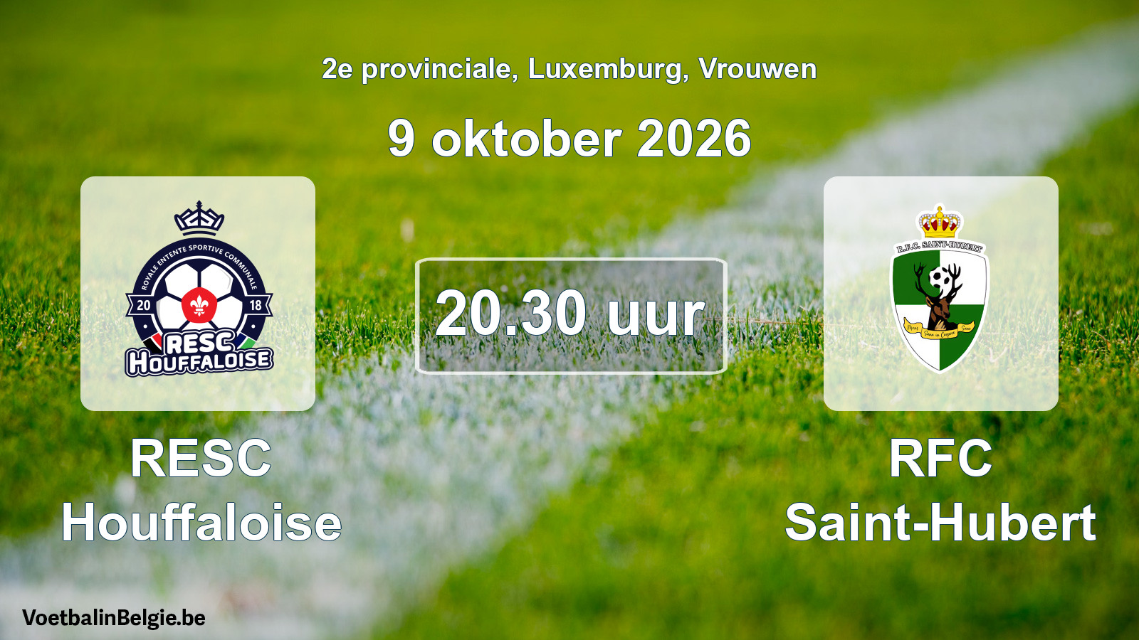 Geplantes Spiel frauen-Fußball: RESC Houffaloise - RFC Saint-Hubert (9 Oktober 2026)