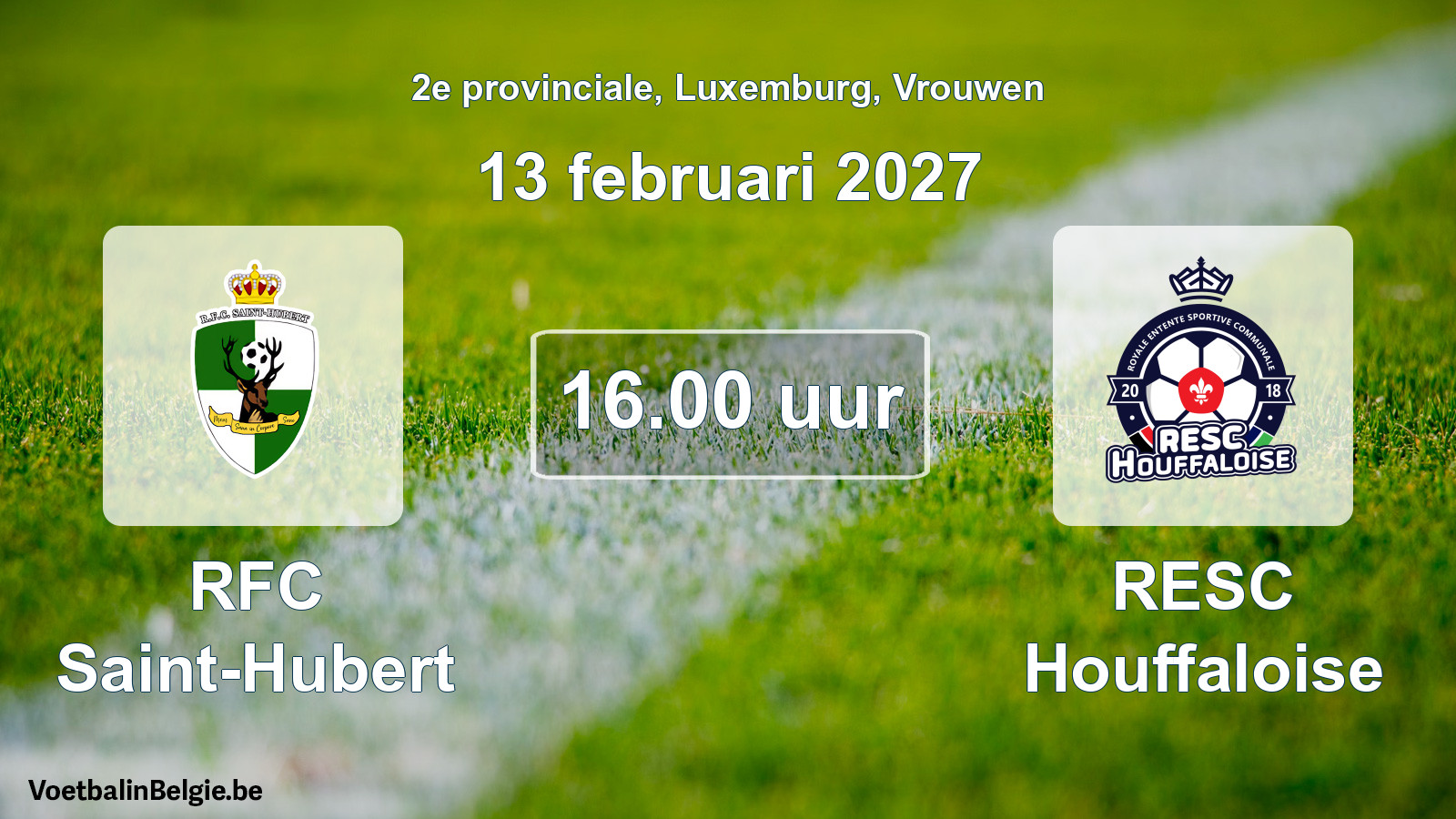 Geplantes Spiel frauen-Fußball: RFC Saint-Hubert - RESC Houffaloise (13 Februar 2027)