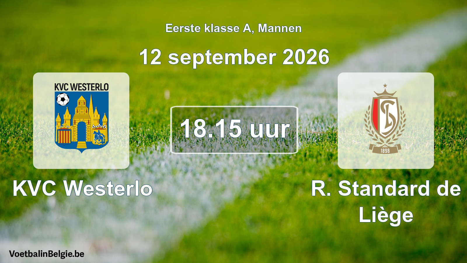 Geplantes Spiel männer-Fußball: KVC Westerlo - R. Standard de Liège (12 September 2026)