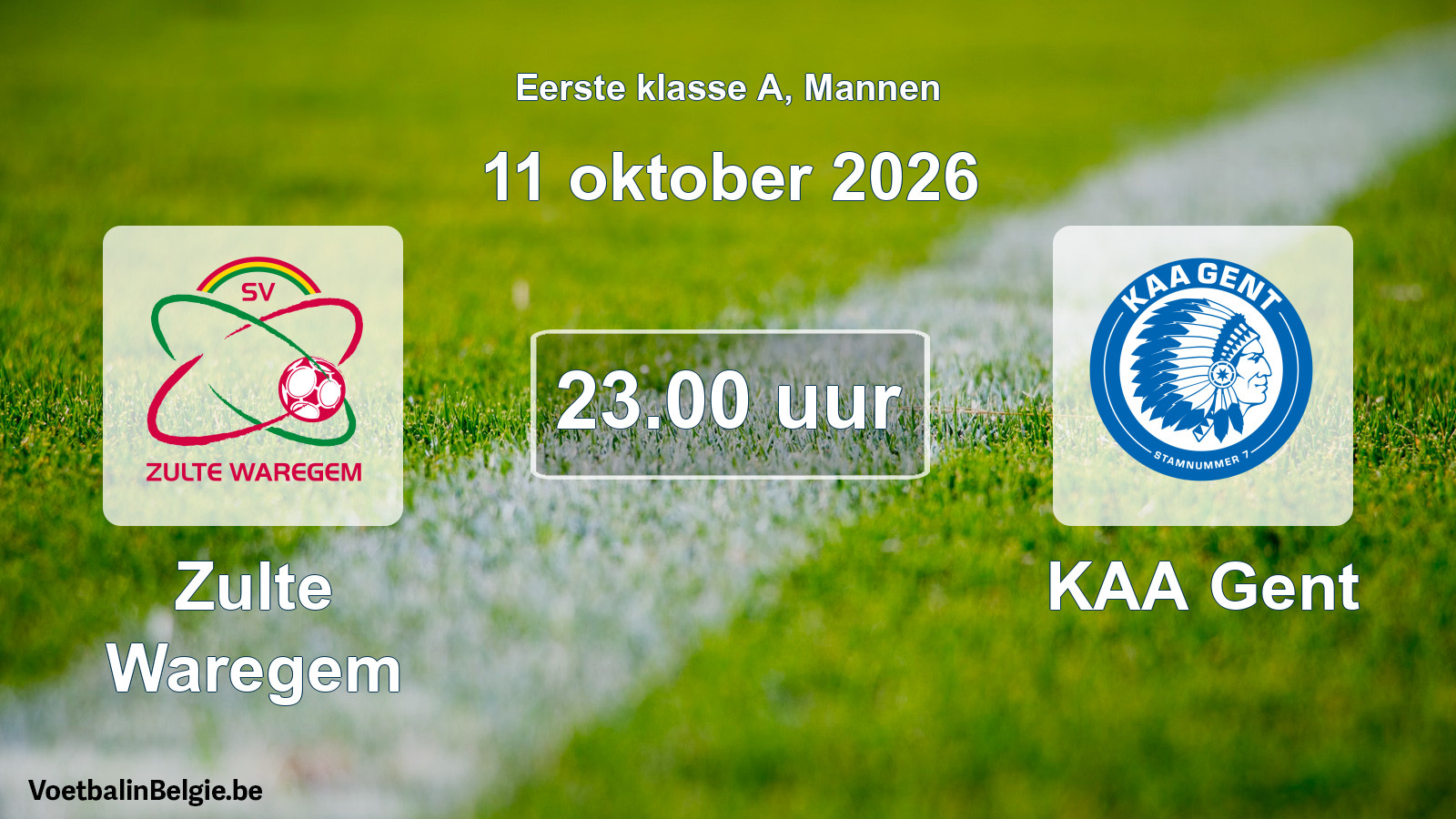 Geplantes Spiel männer-Fußball: Zulte Waregem - KAA Gent (11 Oktober 2026)
