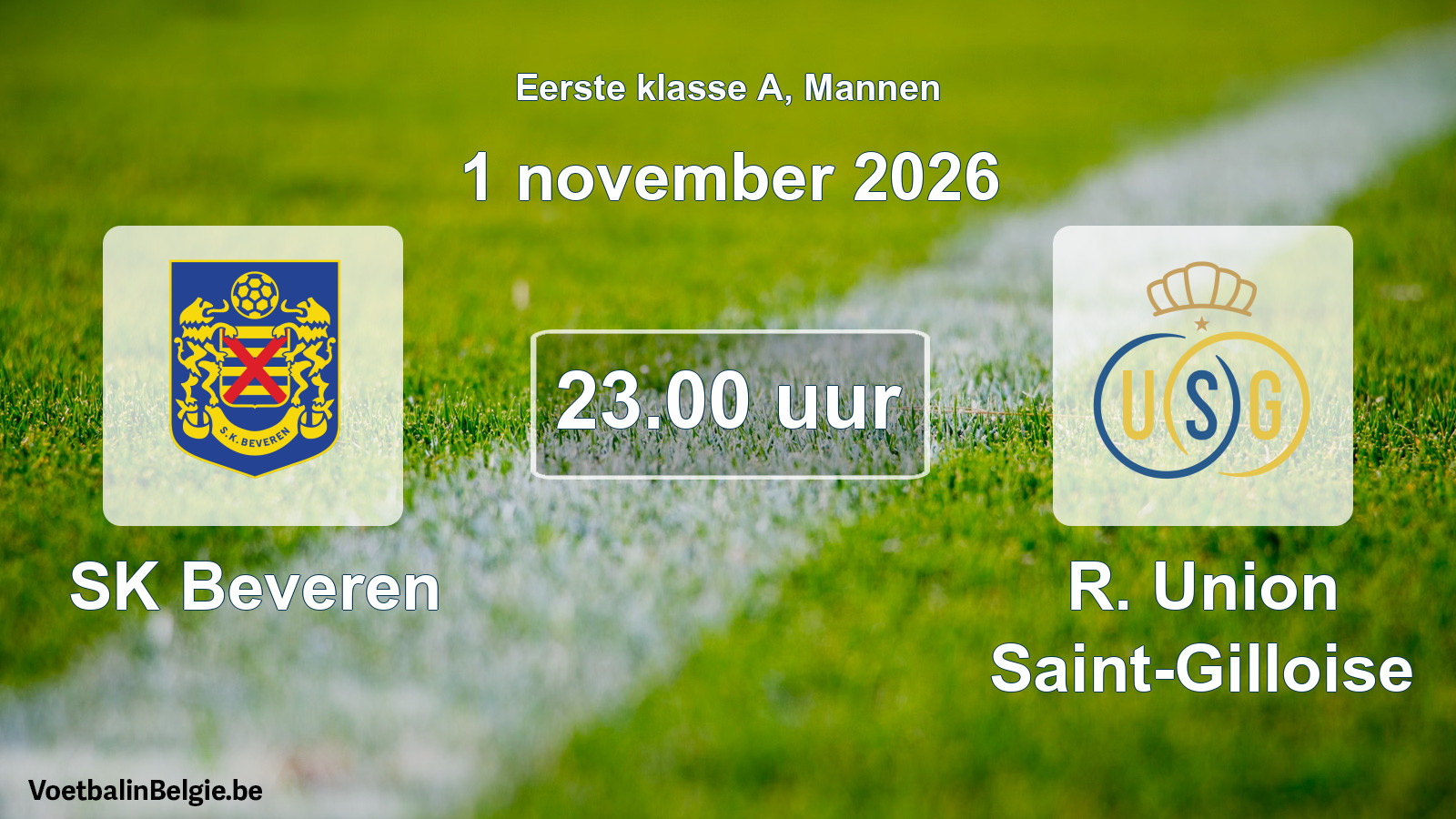 Geplantes Spiel männer-Fußball: SK Beveren - R. Union Saint-Gilloise (1 November 2026)