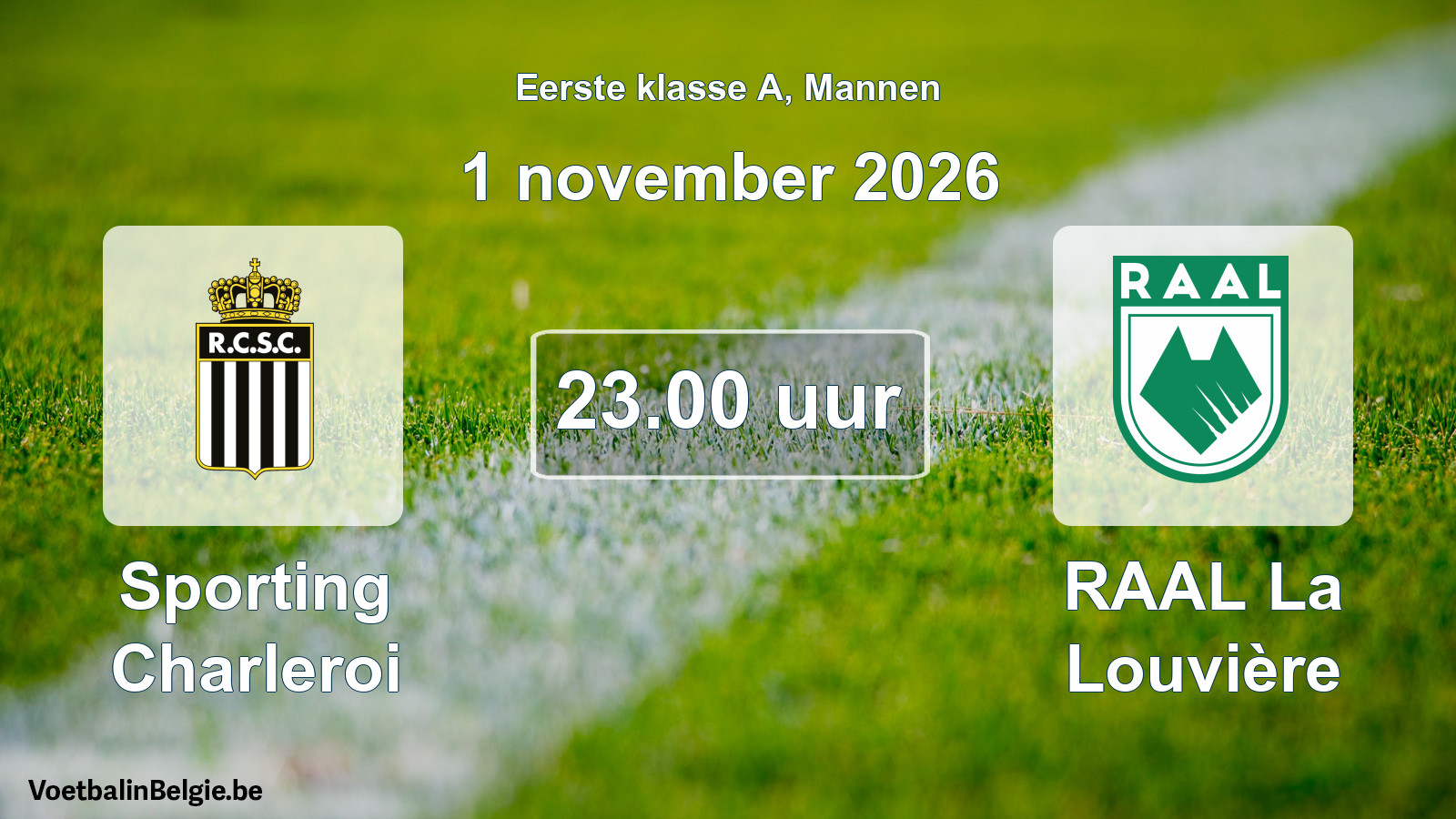 Geplantes Spiel männer-Fußball: Sporting Charleroi - RAAL La Louvière (1 November 2026)