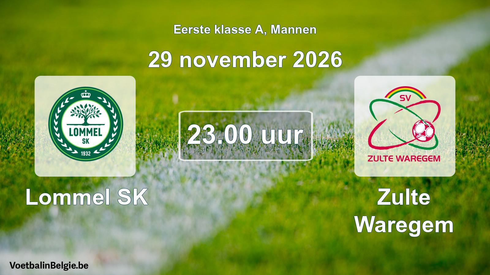 Geplantes Spiel männer-Fußball: Lommel SK - Zulte Waregem (29 November 2026)