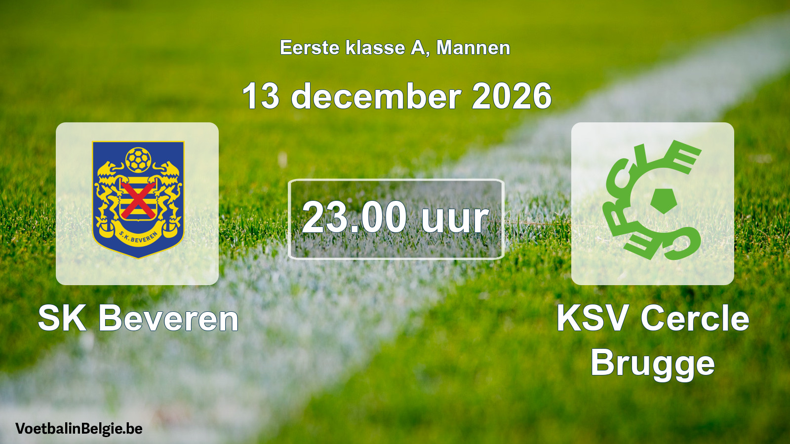 Geplantes Spiel männer-Fußball: SK Beveren - KSV Cercle Brugge (13 Dezember 2026)
