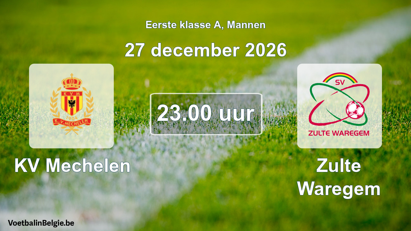 Geplantes Spiel männer-Fußball: KV Mechelen - Zulte Waregem (27 Dezember 2026)