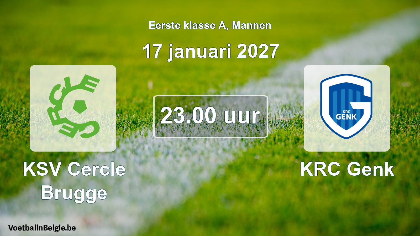Geplantes Spiel männer-Fußball: KSV Cercle Brugge - KRC Genk (17 Januar 2027)