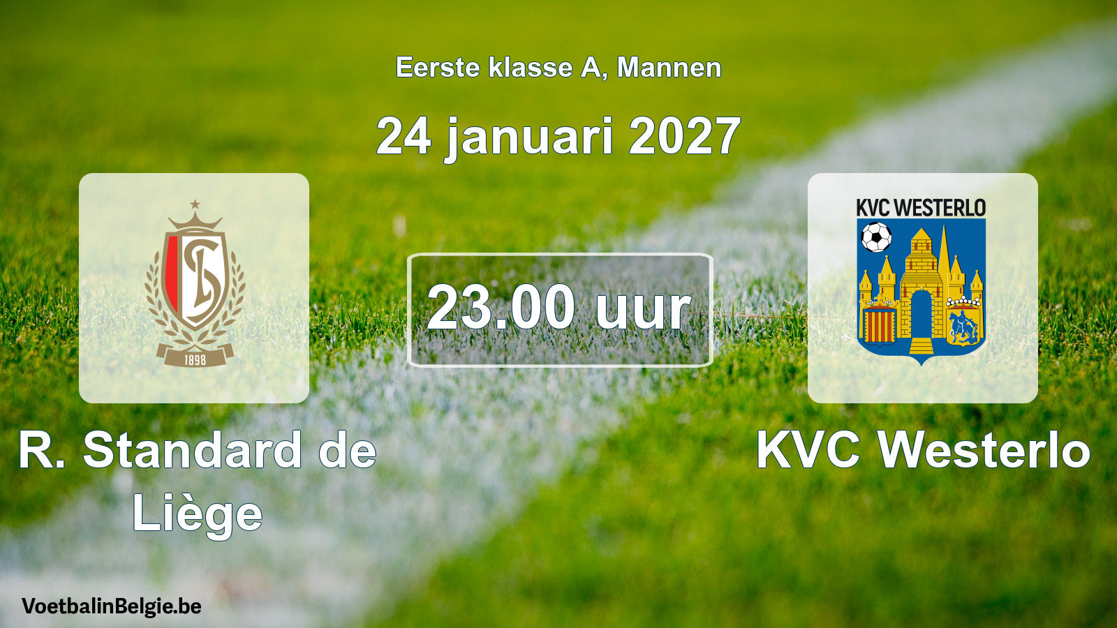 Geplantes Spiel männer-Fußball: R. Standard de Liège - KVC Westerlo (24 Januar 2027)