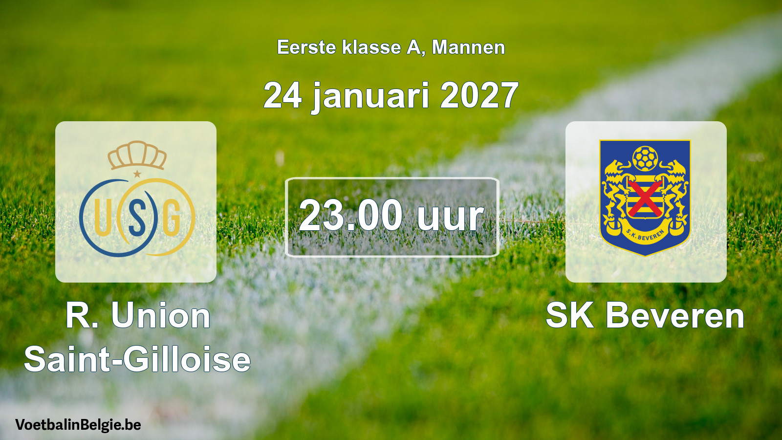 Geplantes Spiel männer-Fußball: R. Union Saint-Gilloise - SK Beveren (24 Januar 2027)