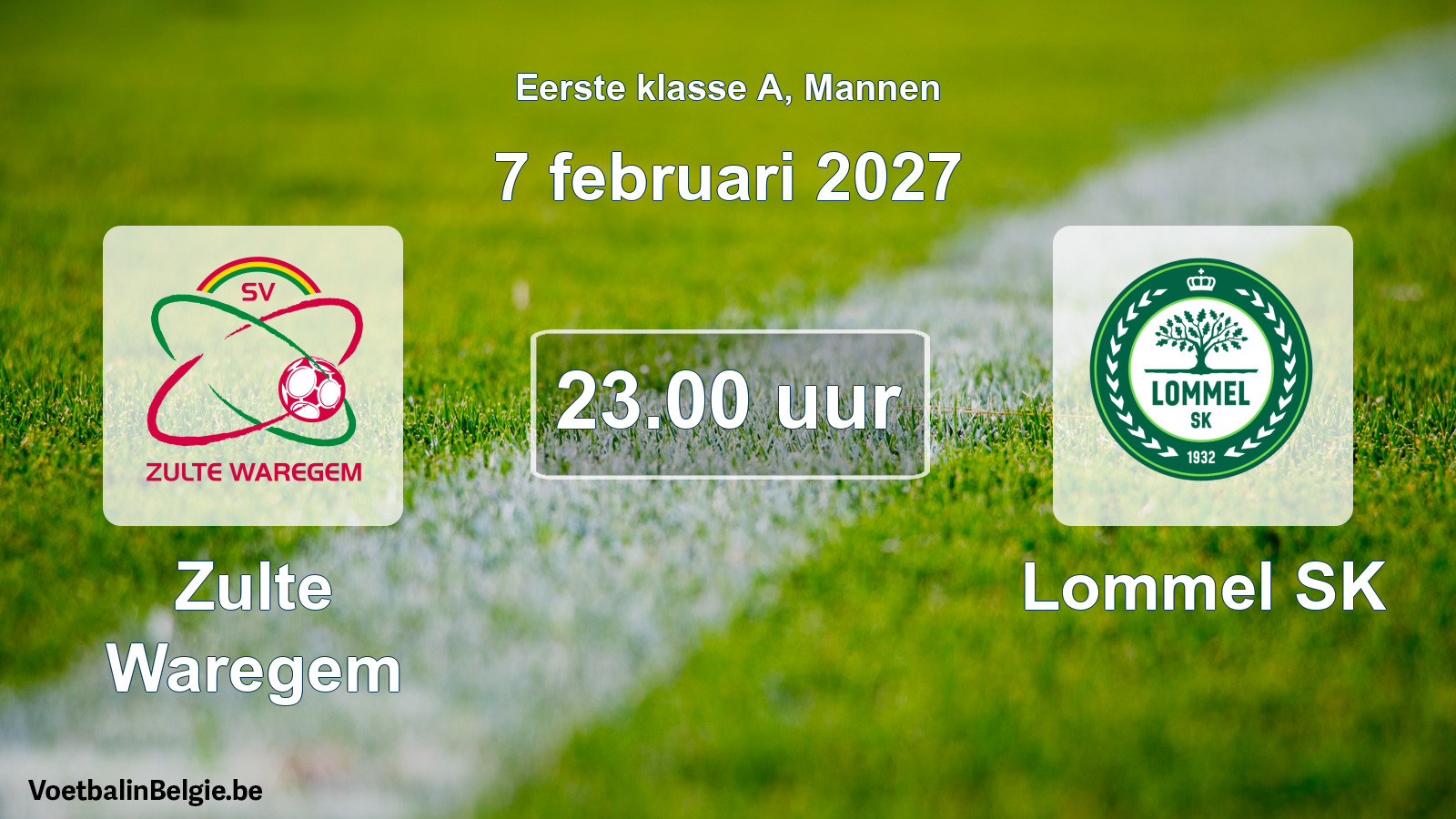 Geplantes Spiel männer-Fußball: Zulte Waregem - Lommel SK (7 Februar 2027)