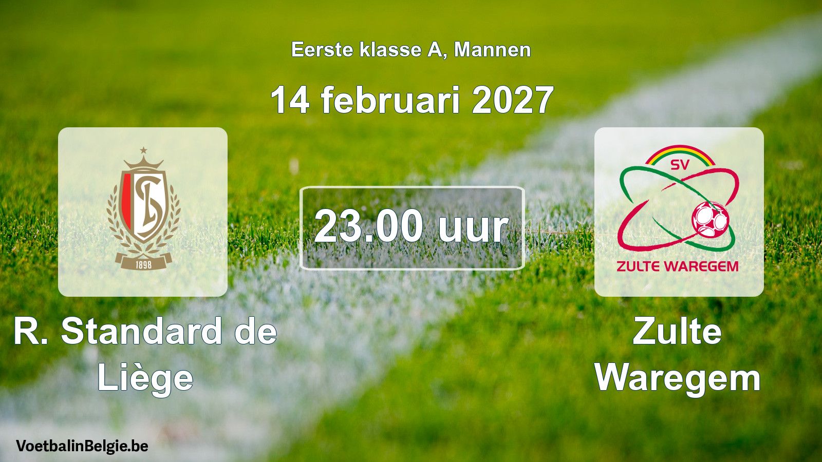 Geplantes Spiel männer-Fußball: R. Standard de Liège - Zulte Waregem (14 Februar 2027)