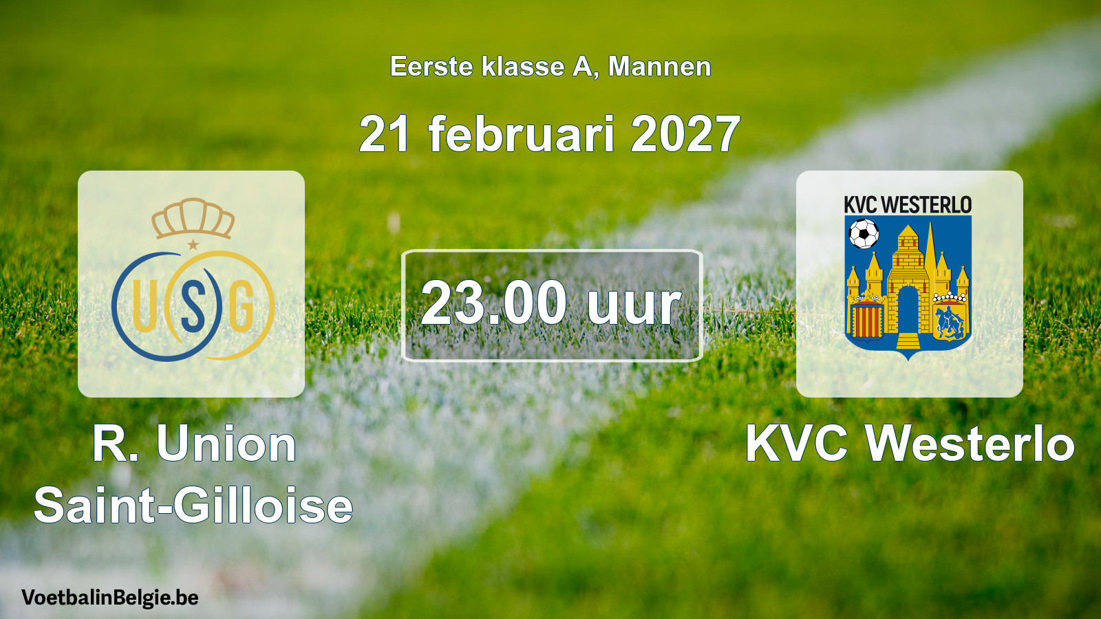 Geplantes Spiel männer-Fußball: R. Union Saint-Gilloise - KVC Westerlo (21 Februar 2027)