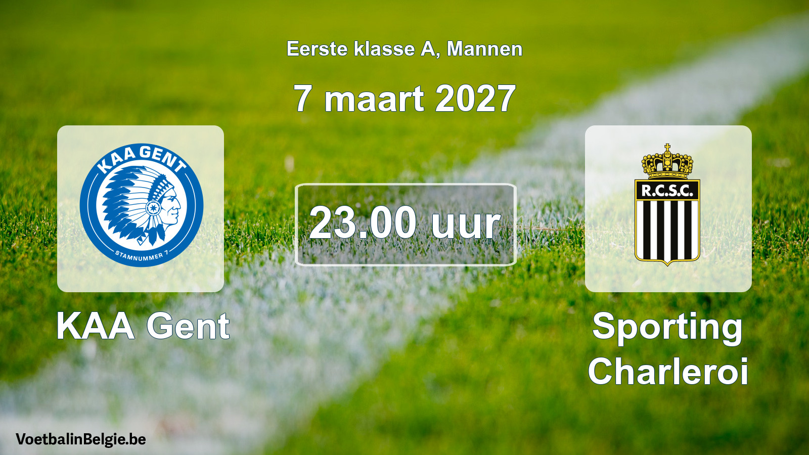 Geplantes Spiel männer-Fußball: KAA Gent - Sporting Charleroi (7 März 2027)