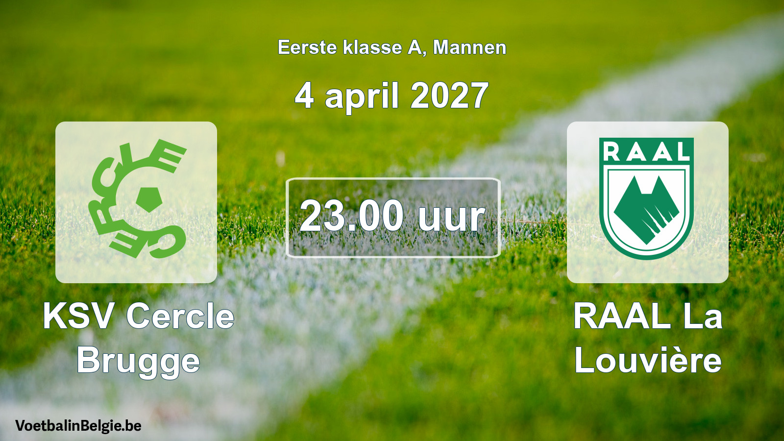 Geplantes Spiel männer-Fußball: KSV Cercle Brugge - RAAL La Louvière (4 April 2027)