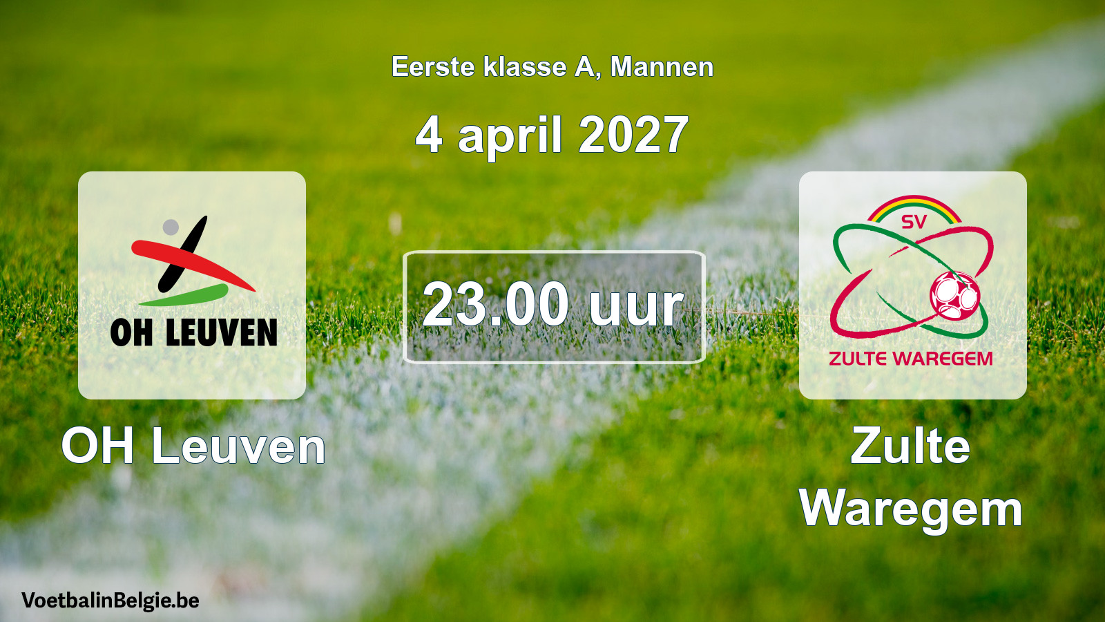 Geplantes Spiel männer-Fußball: OH Leuven - Zulte Waregem (4 April 2027)