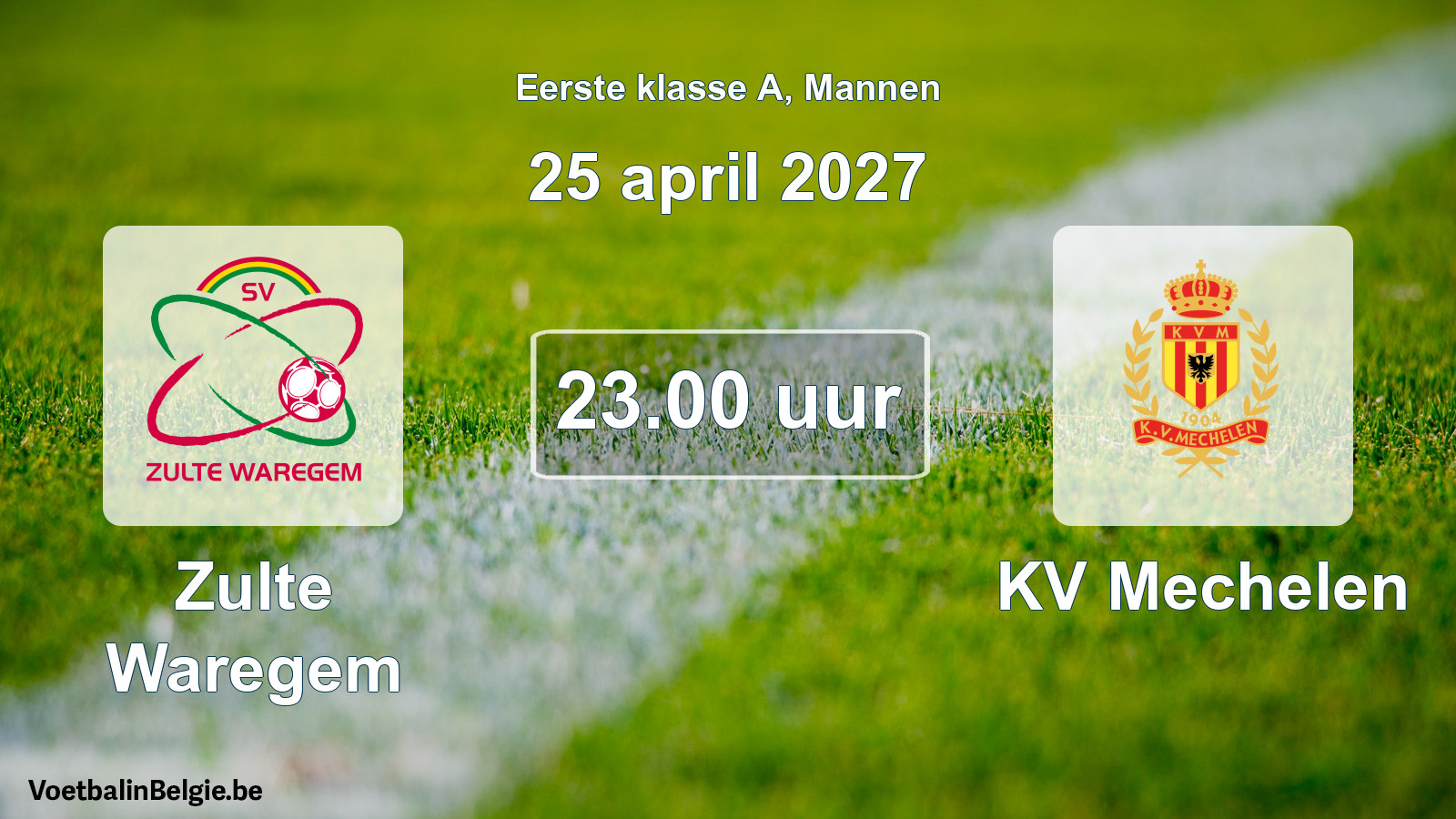 Geplantes Spiel männer-Fußball: Zulte Waregem - KV Mechelen (25 April 2027)