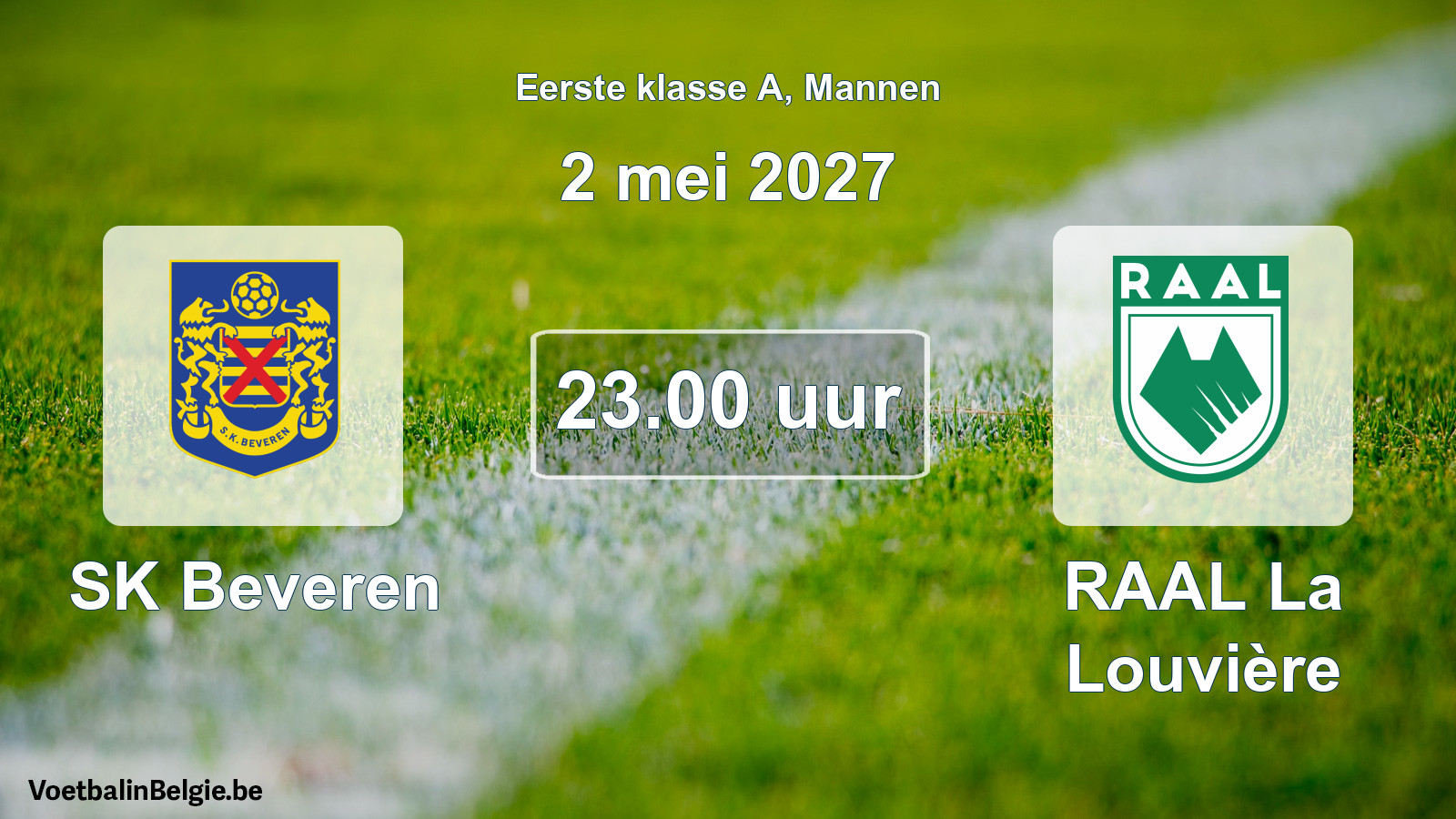 Geplantes Spiel männer-Fußball: SK Beveren - RAAL La Louvière (2 Mai 2027)