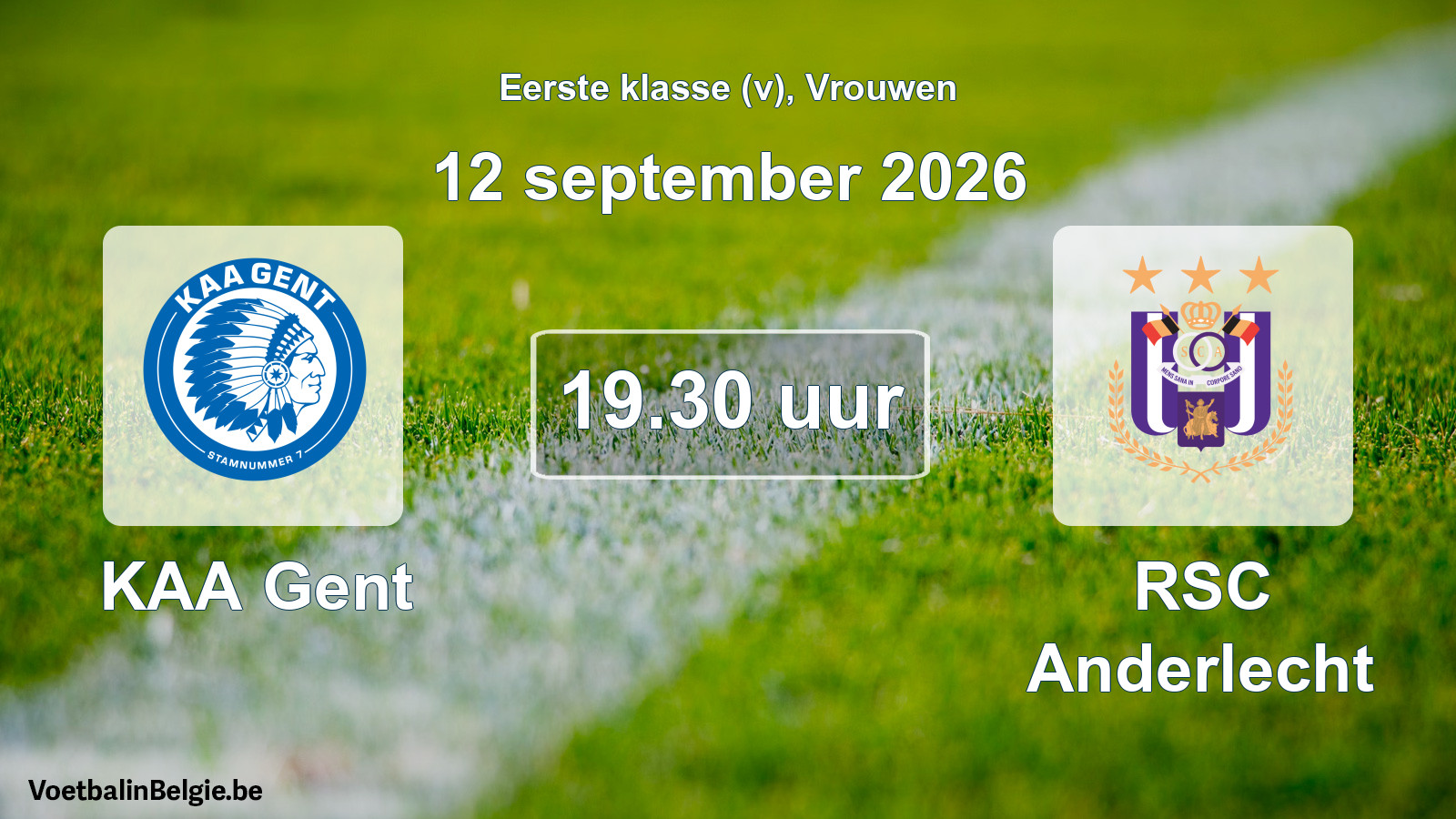 Geplantes Spiel frauen-Fußball: KAA Gent - RSC Anderlecht (12 September 2026)