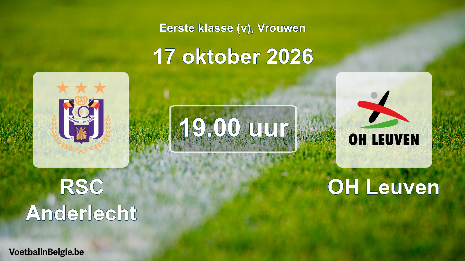 Geplantes Spiel frauen-Fußball: RSC Anderlecht - OH Leuven (17 Oktober 2026)