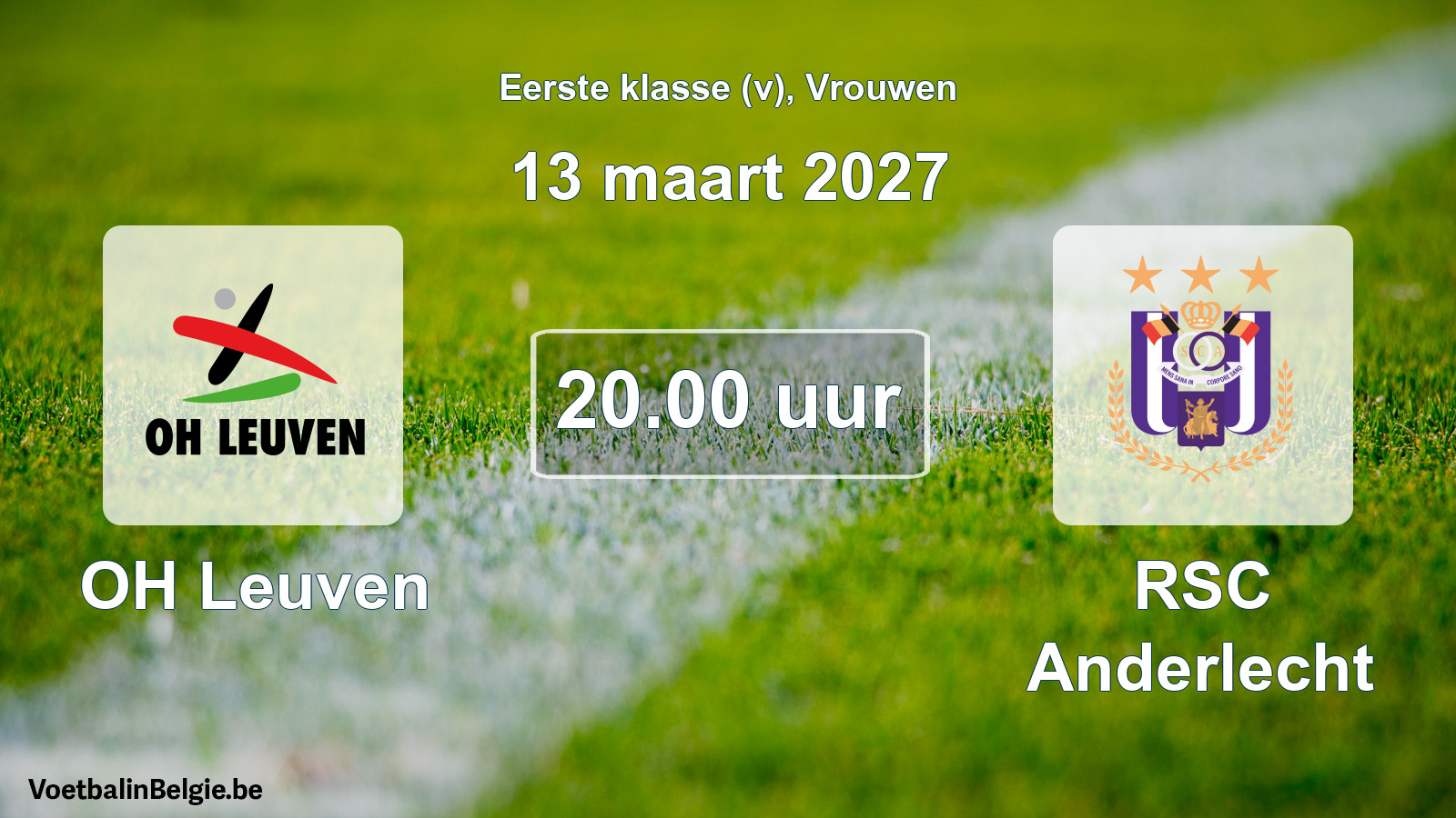 Geplantes Spiel frauen-Fußball: OH Leuven - RSC Anderlecht (13 März 2027)