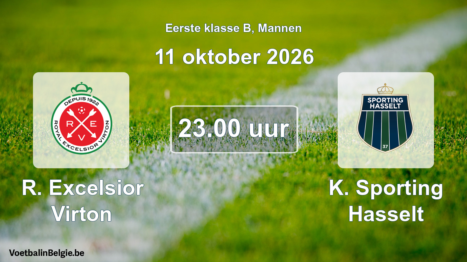 Geplande wedstrijd mannenvoetbal: R. Excelsior Virton - K. Sporting Hasselt (11 oktober 2026)