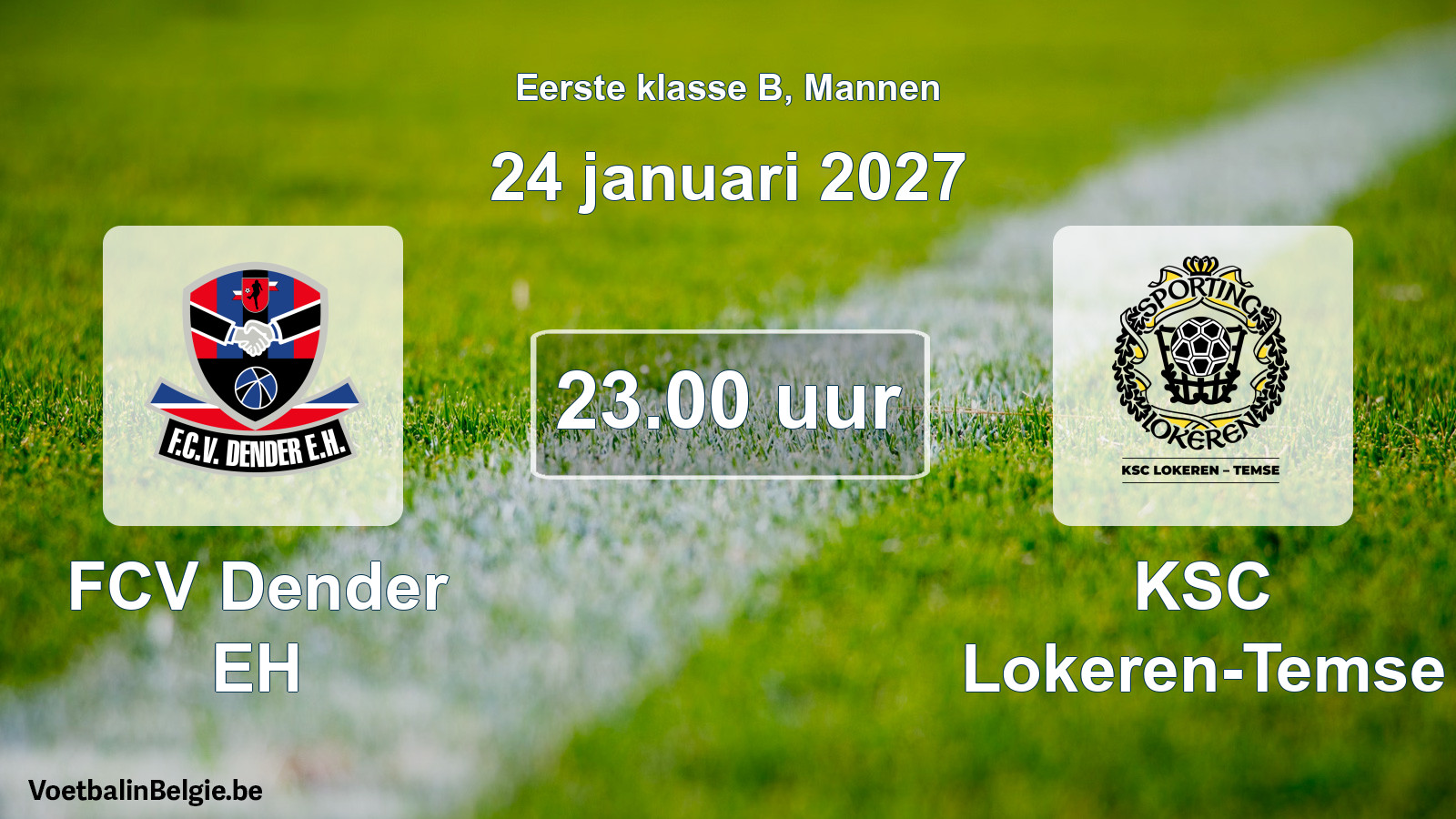 Geplande wedstrijd mannenvoetbal: FCV Dender EH - KSC Lokeren-Temse (24 januari 2027)