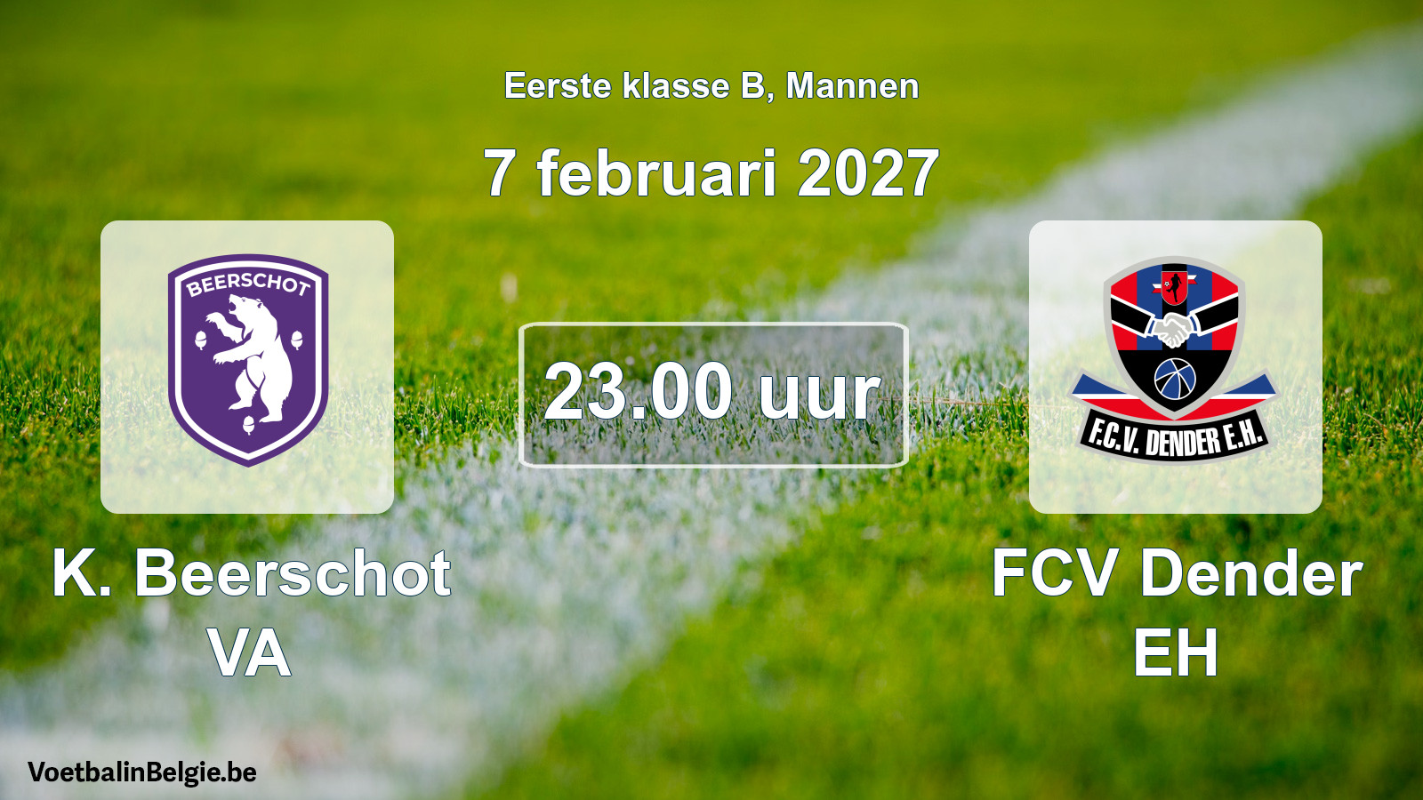Geplande wedstrijd mannenvoetbal: K. Beerschot VA - FCV Dender EH (7 februari 2027)